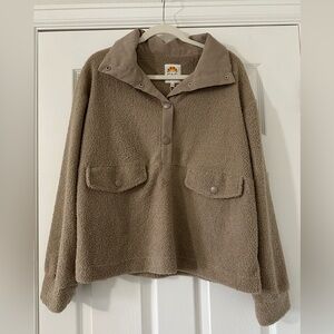 Tan fuzzy pullover